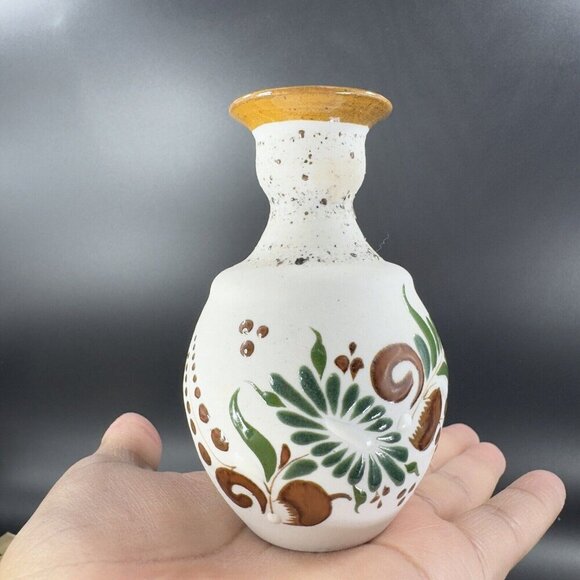 Mexico Folk Art Pottery Vase Tonala Talavera Ceramic Hand Painted Stoneware VTG - Picture 15 of 16